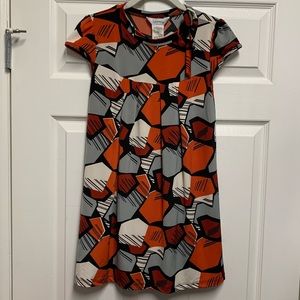 Orange, Gray, and White Tunic Dress or Top